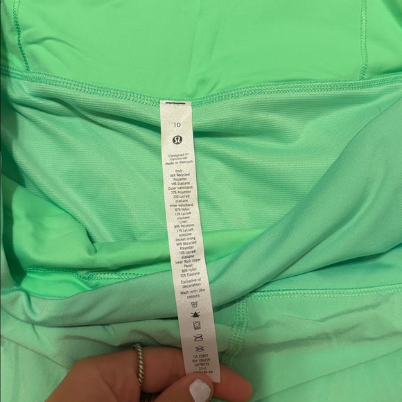 Lululemon Athletica Light Green Speed Up 4in HR - Picture 5 of 5